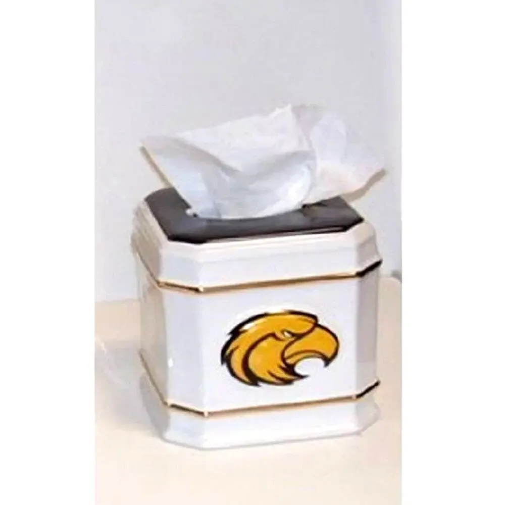 NCAA Southern Miss Eagles 6 x 6 Tissue Box Cover Holder Ceramic Bath NEW